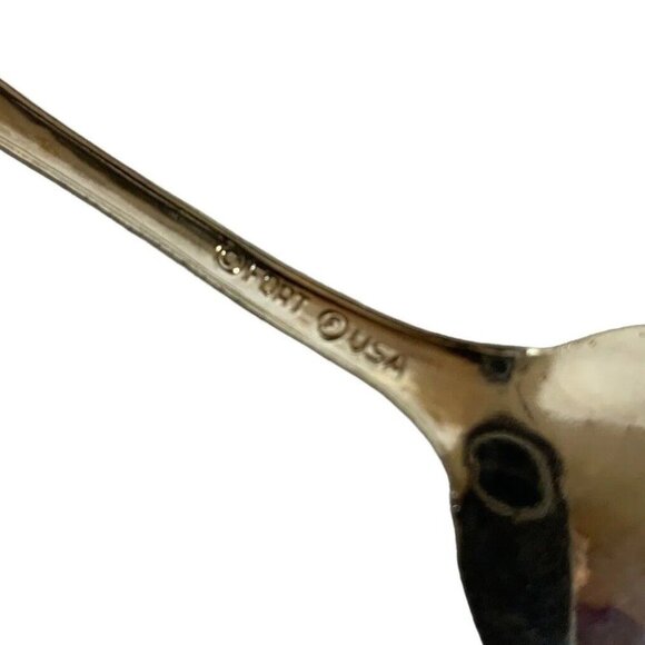 Texas Collectible Souvenir Spoon Gold Boot Charm & State Map Design Silvertone - Picture 6 of 6